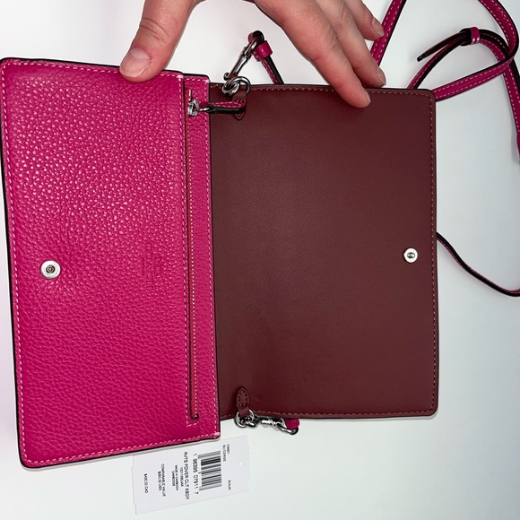 Coach Anna Foldover Clutch Crossbody With Rivets - Picture 9 of 12